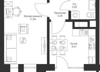 Продажа 1-комнатной квартиры, 37 м2, село Усады