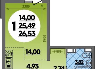 Продается квартира студия, 26.53 м2, Майкоп