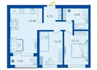 Продаю 2-ком. квартиру, 50.36 м2, Брянская область