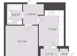 Однокомнатная квартира на продажу, 35.7 м2, Ижевск, улица Е.М. Кунгурцева, 45к1