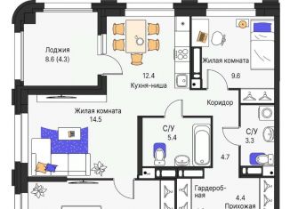 Продаю 3-комнатную квартиру, 80.5 м2, Пермь, улица Карла Модераха, 7