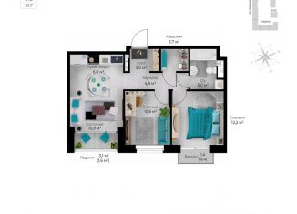 Продается 3-ком. квартира, 58.3 м2, Пермь