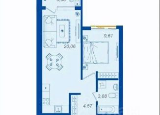 Продам 1-комнатную квартиру, 39.96 м2, Брянск, Советский район