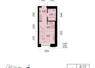 1-ком. квартира на продажу, 23.34 м2, Республика Башкортостан