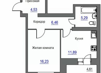 Продам 1-комнатную квартиру, 46.71 м2, Орловская область