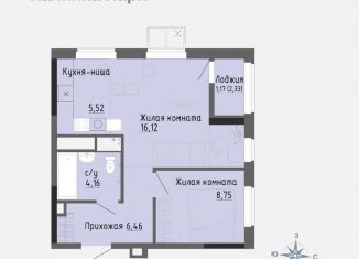 Продается 1-комнатная квартира, 42.2 м2, Ижевск, Индустриальный район, улица Васнецова