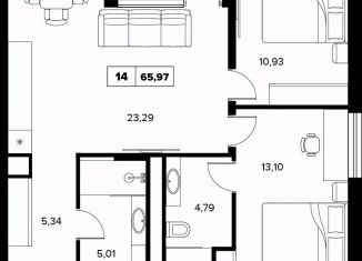 Продам трехкомнатную квартиру, 65.97 м2, Краснодарский край, улица Семашко, 37Ак2
