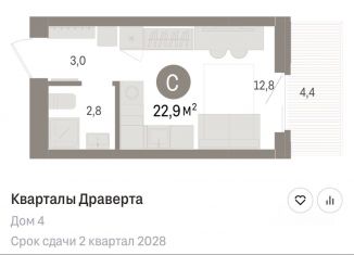 Продажа квартиры студии, 22.9 м2, Омск