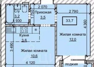 Продаю 2-комнатную квартиру, 33.7 м2, Барнаул, Центральный район