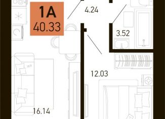 1-ком. квартира на продажу, 38.91 м2, Ростовская область