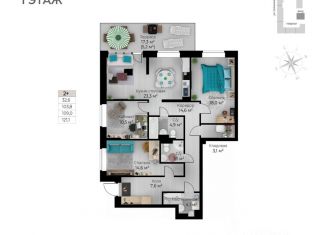 Продам 2-комнатную квартиру, 121.1 м2, Пермский край
