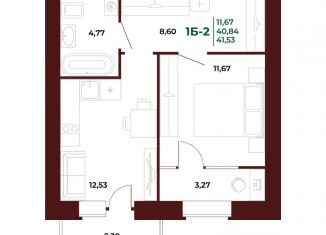 Продажа однокомнатной квартиры, 42.45 м2, Пенза, Октябрьский район
