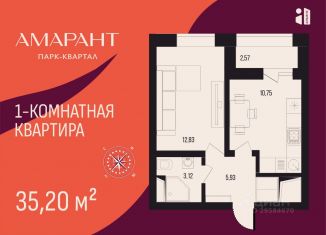 Продаю 1-ком. квартиру, 35.2 м2, Пенза