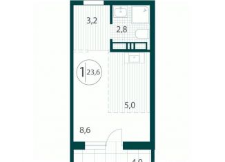 Продаю однокомнатную квартиру, 23.6 м2, Иркутск