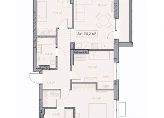 Продам 3-ком. квартиру, 75.7 м2, Стерлитамак