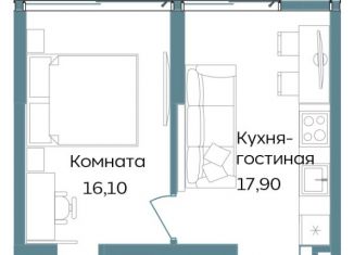 Продаю однокомнатную квартиру, 53.77 м2, Крым