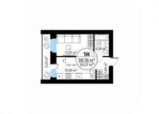 Продаю 1-комнатную квартиру, 38.18 м2, Самара, метро Победа