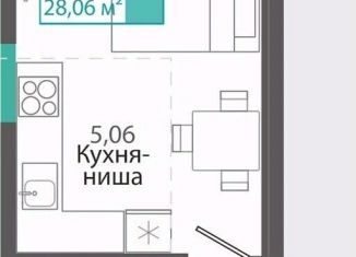 Продаю 1-ком. квартиру, 28.06 м2, Симферополь