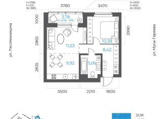Продам двухкомнатную квартиру, 47.2 м2, Уфа, Октябрьский район