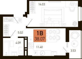 Продажа 1-ком. квартиры, 36.31 м2, Ростовская область
