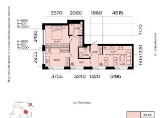 3-ком. квартира на продажу, 60.66 м2, Уфа, Кировский район