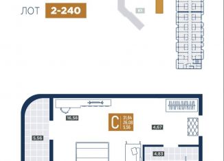 Продается 1-комнатная квартира, 31.64 м2, Анапа