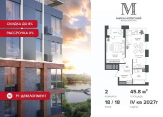 Продам двухкомнатную квартиру, 45.8 м2, Москва, Головинский район