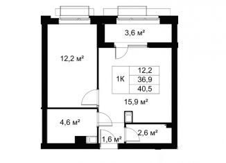 Продам 1-ком. квартиру, 40.5 м2, Волгоград, улица Маршала Ерёменко, 45