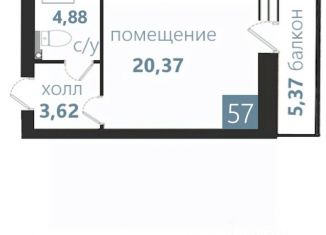 Продаю 1-ком. квартиру, 34.25 м2, Калининградская область