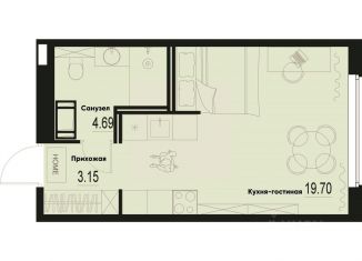 Продается квартира студия, 27.54 м2, Ленинградская область