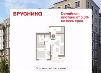 Продажа 1-комнатной квартиры, 43.79 м2, Ленинградская область