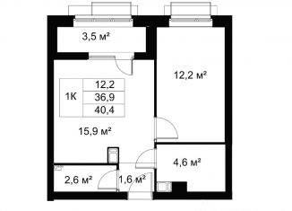 Продам 1-комнатную квартиру, 40.4 м2, Волгоград, улица Маршала Ерёменко, 45